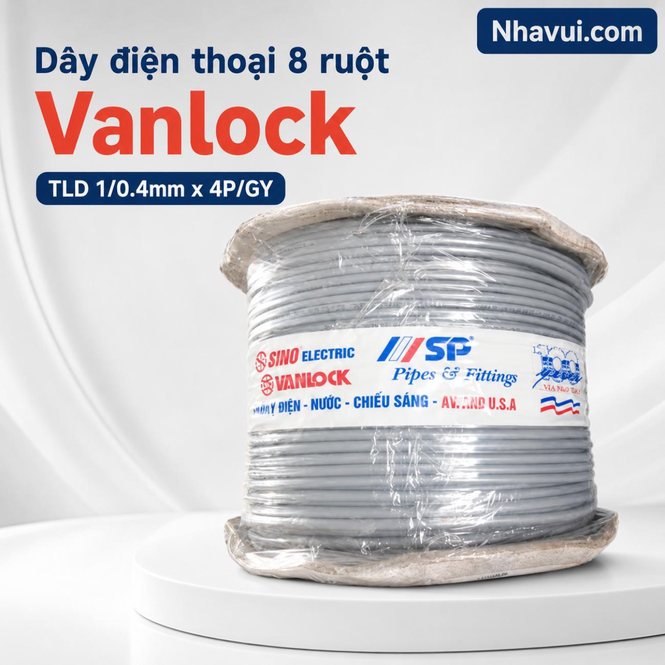 Dây điện thoại Sino – Vanlock 4 ruột, 8 ruột